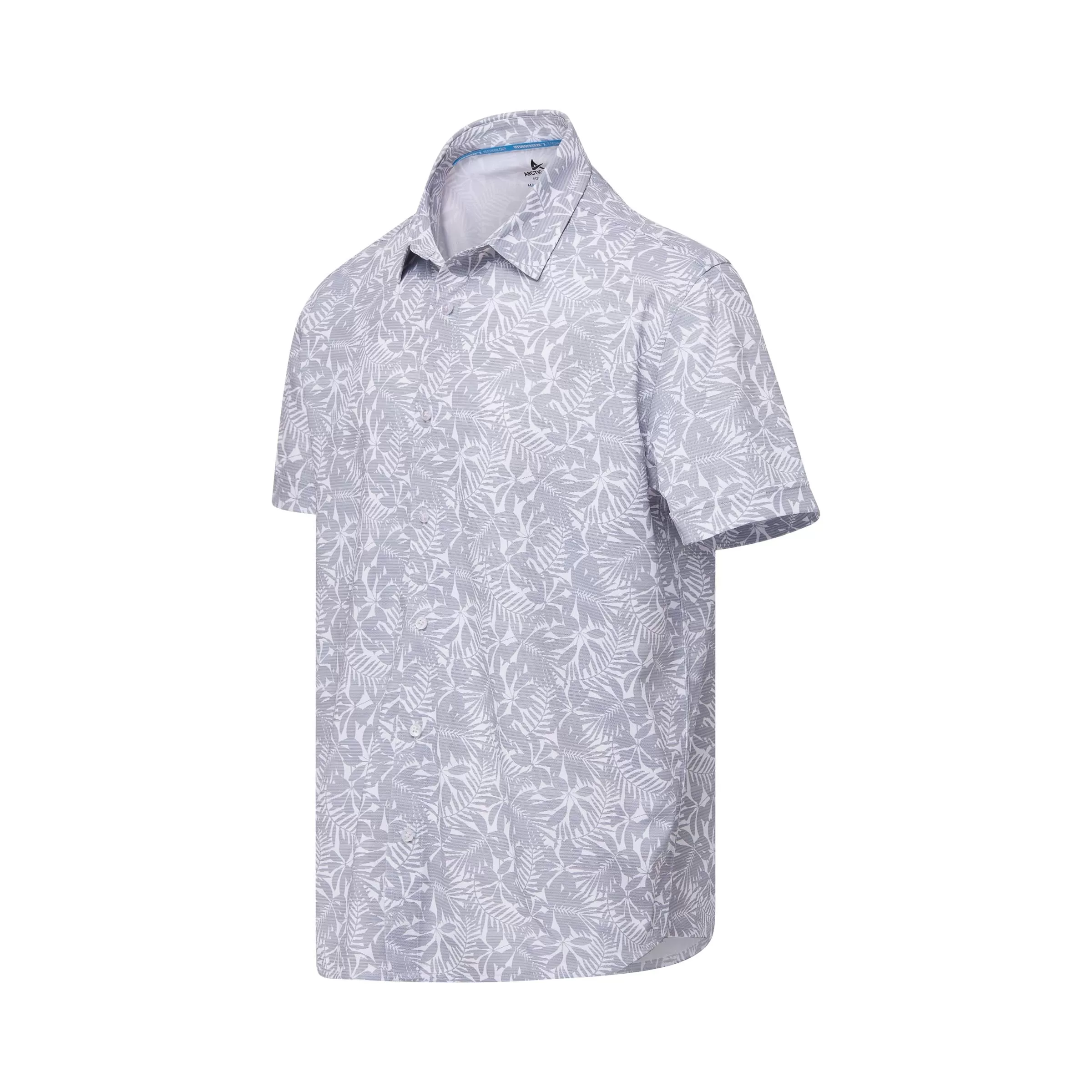 MagnaReady x Arctic Cooling Magnetic Front Polo Short Sleeves in Grey Palm