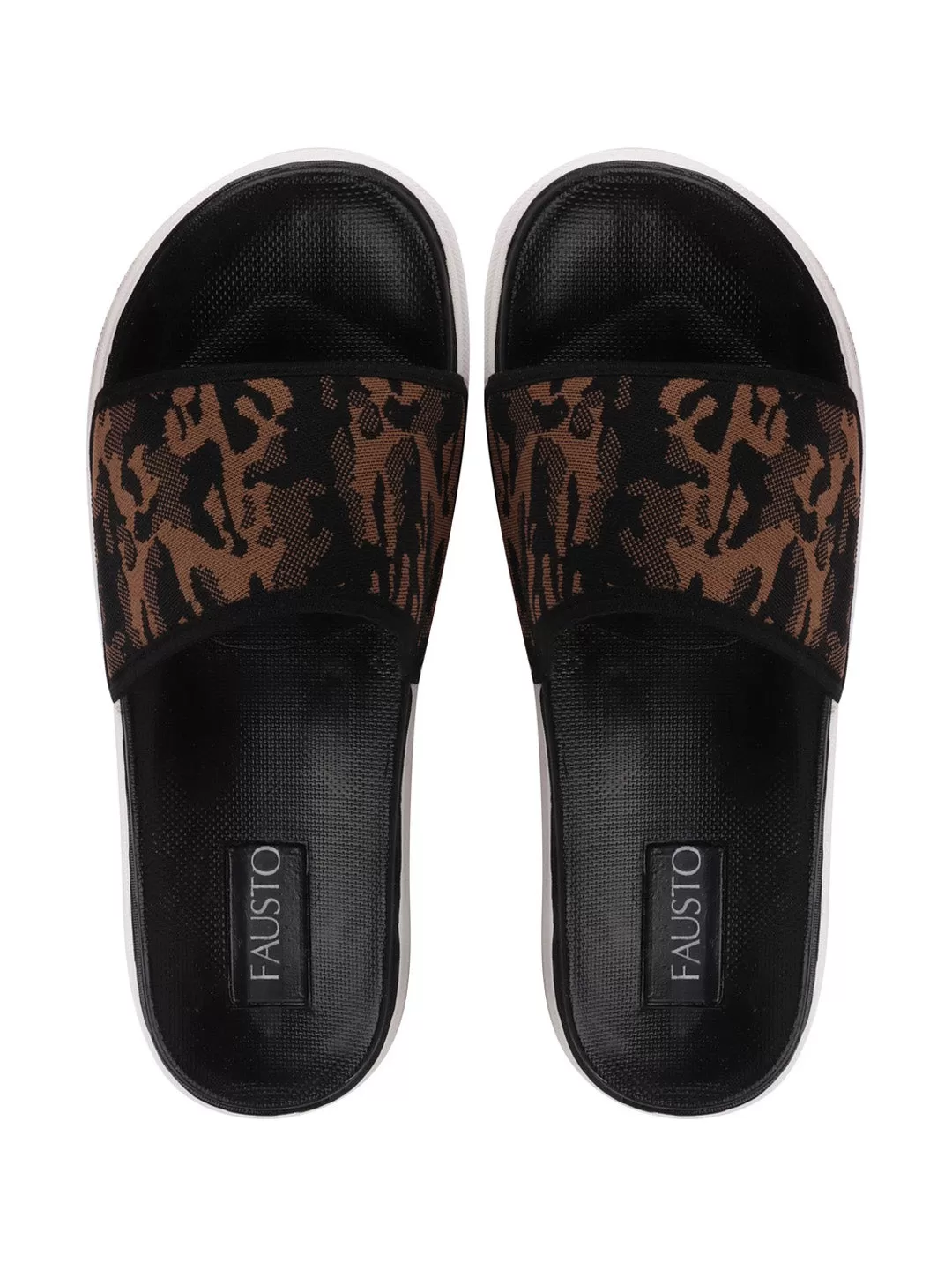 Men Army Casual Slip-On Printed Slider Flip-Flops