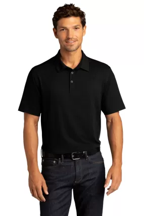 Men's Black Port Authority  City Stretch Polo