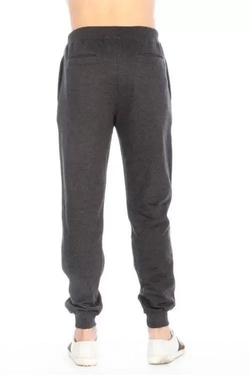 Men's Fleece Charcoal Jogger Pants