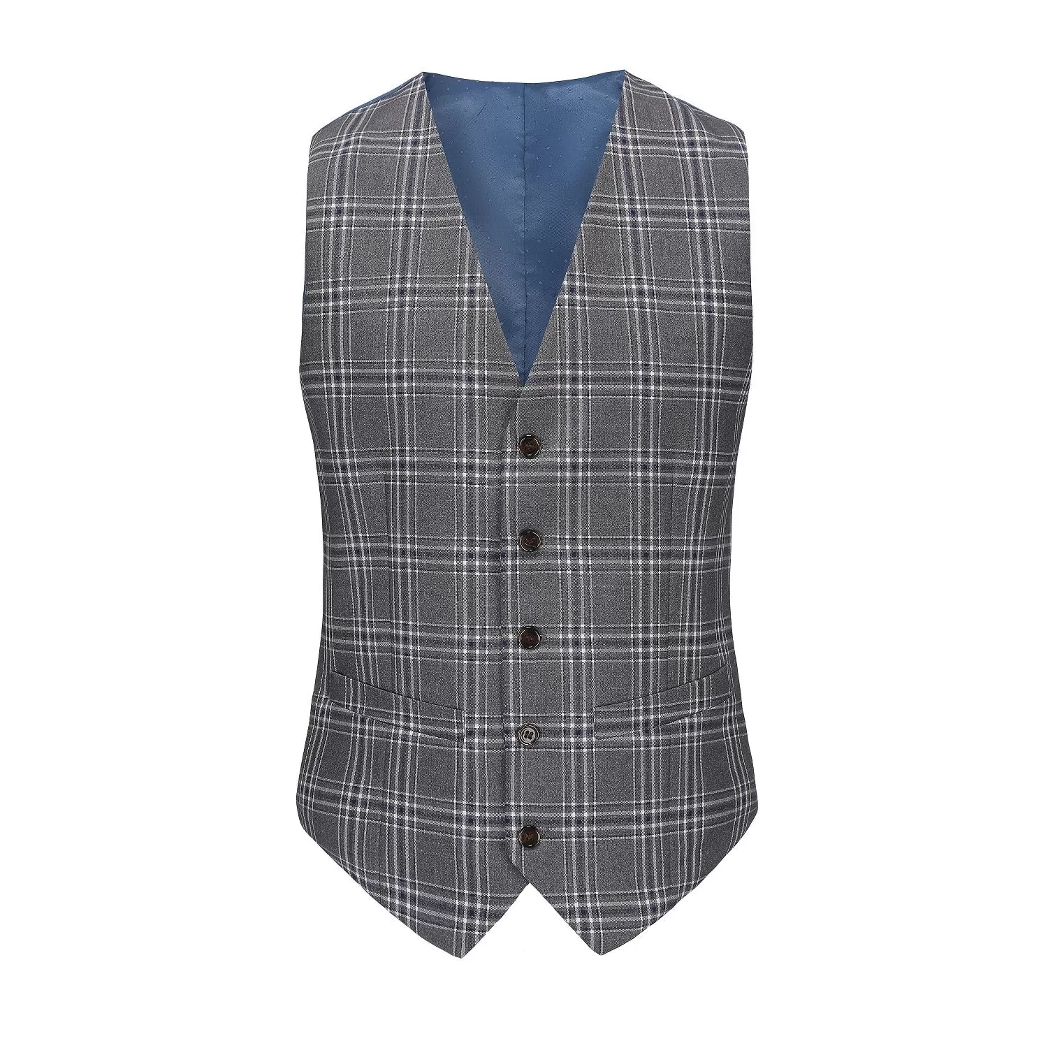 Men's Slim-Fit 3PC Glen Plaid Suit