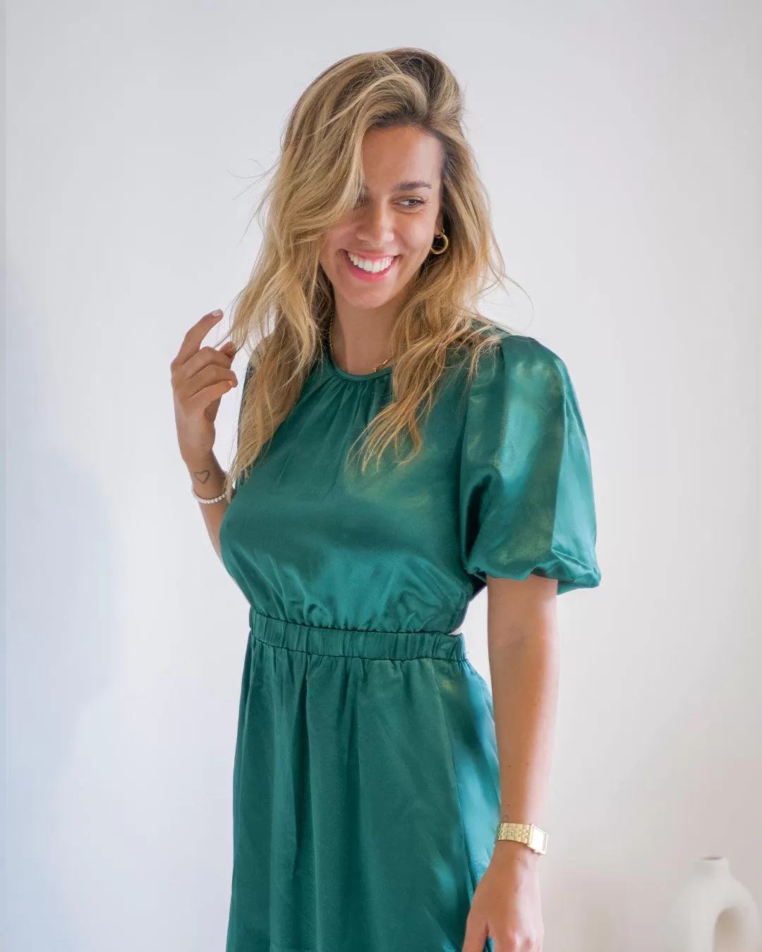 Mia Midi Dress- Emerald