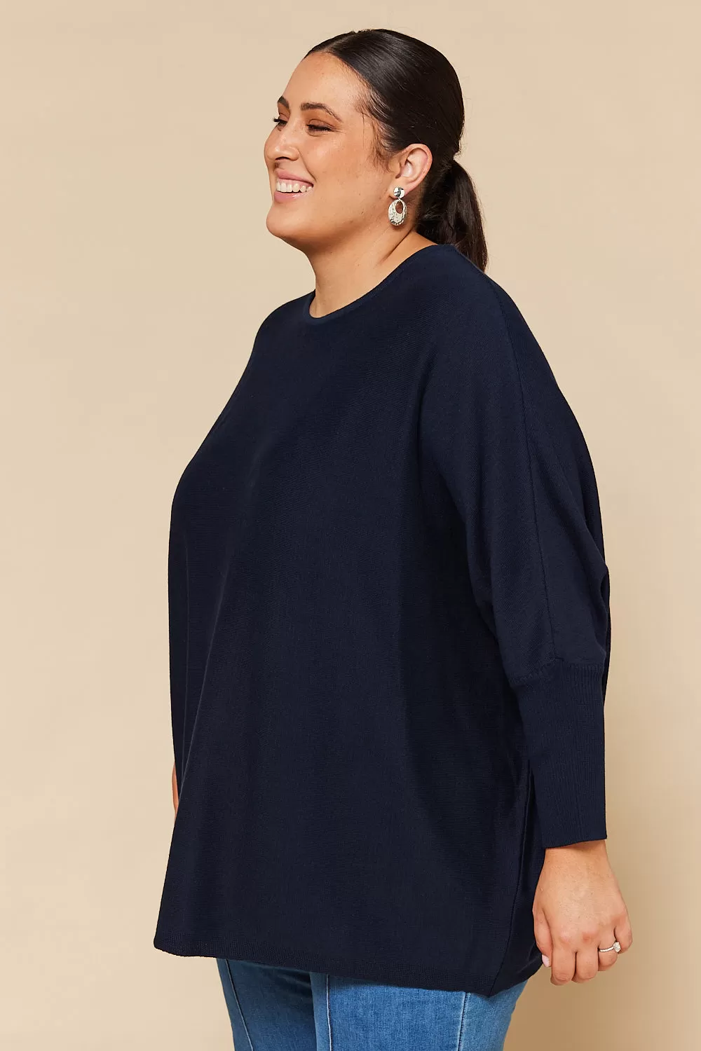 Mia Oversized Jumper in Navy