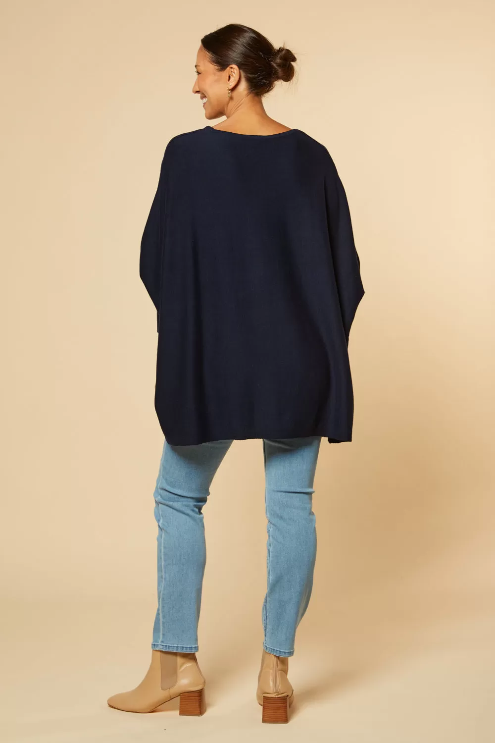 Mia Oversized Jumper in Navy