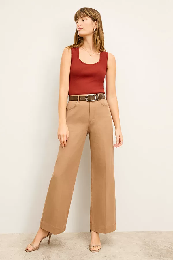 Milo Wide-Leg Jean - Eco Better Than Denim :: Saddle