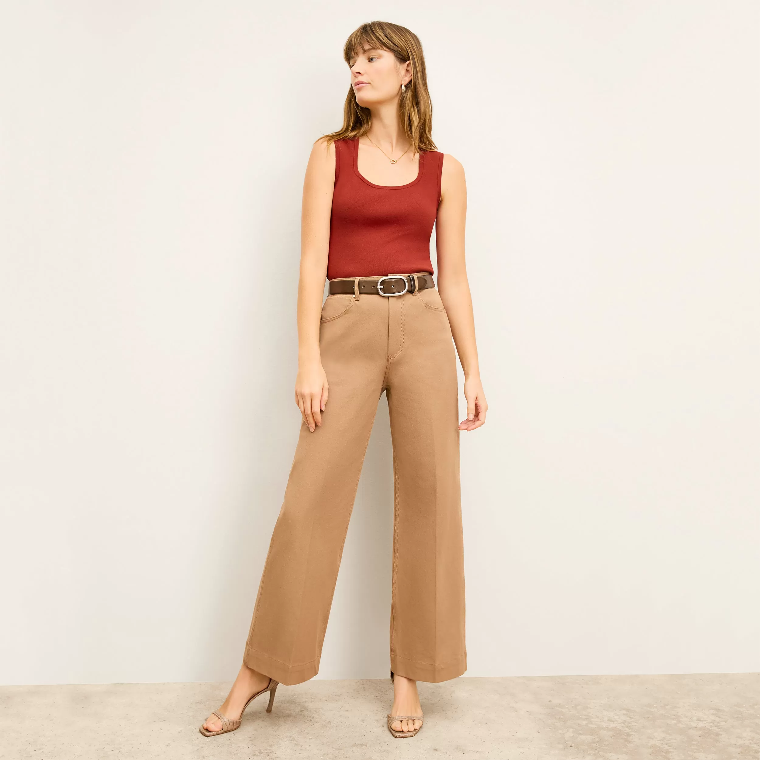 Milo Wide-Leg Jean - Eco Better Than Denim :: Saddle