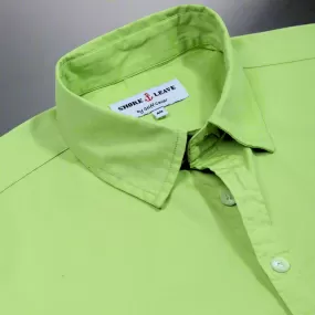 Mint Green Twill Enzyme Washed Texas Shirt