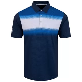 Mo Ventil8  Stretch Regular Fit Polo Navy/White/Blue - AW23