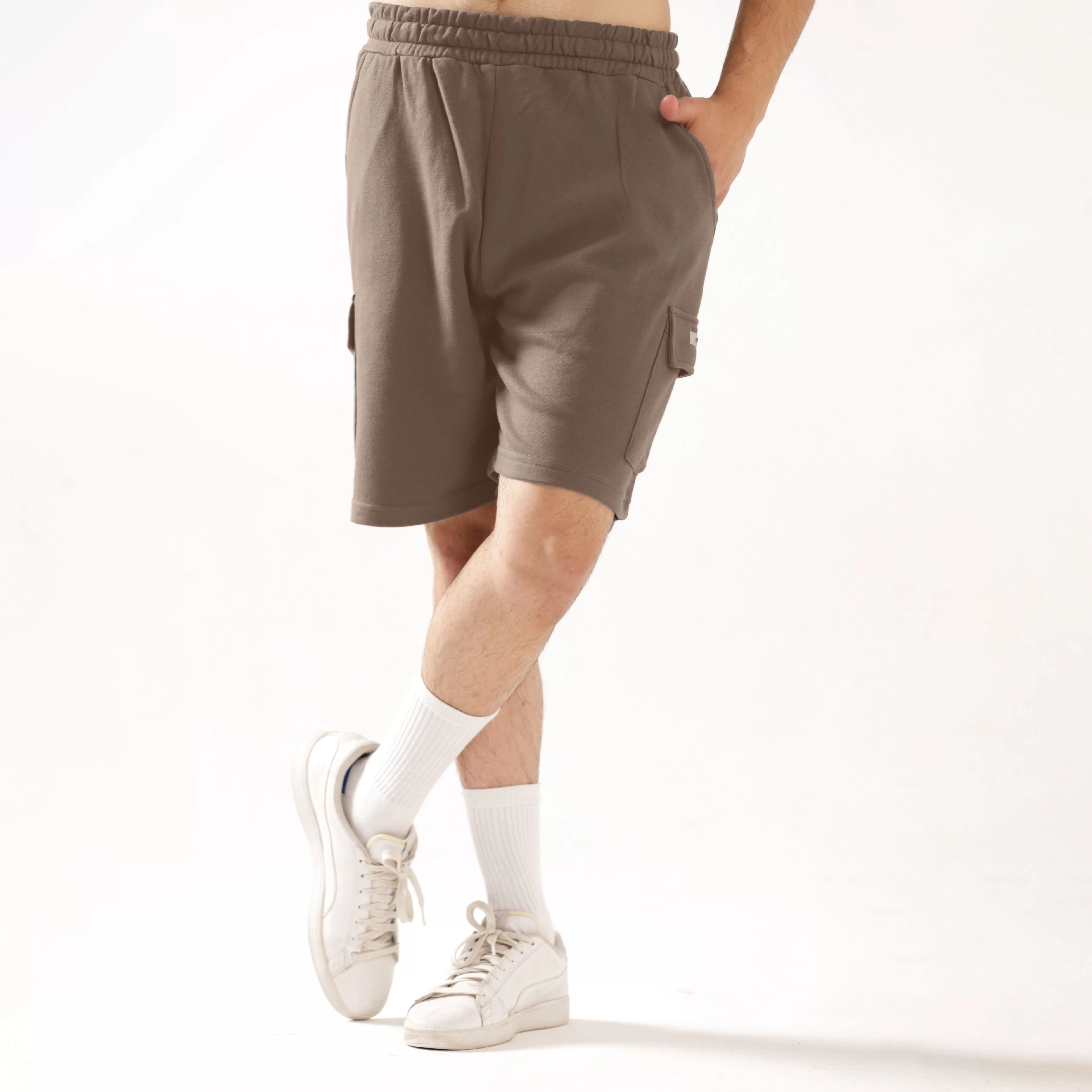 Mocha Cargo Relax Fit Shorts