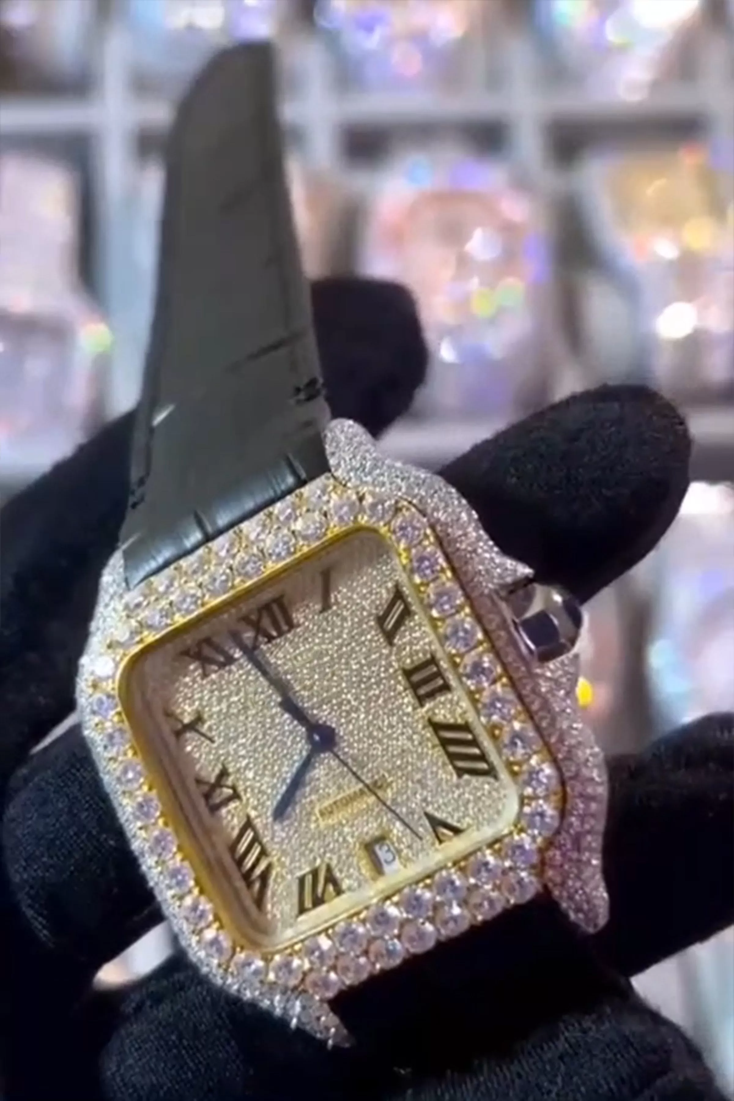 Moissanite watch | diamond watch | iced out watch | hip hop watch