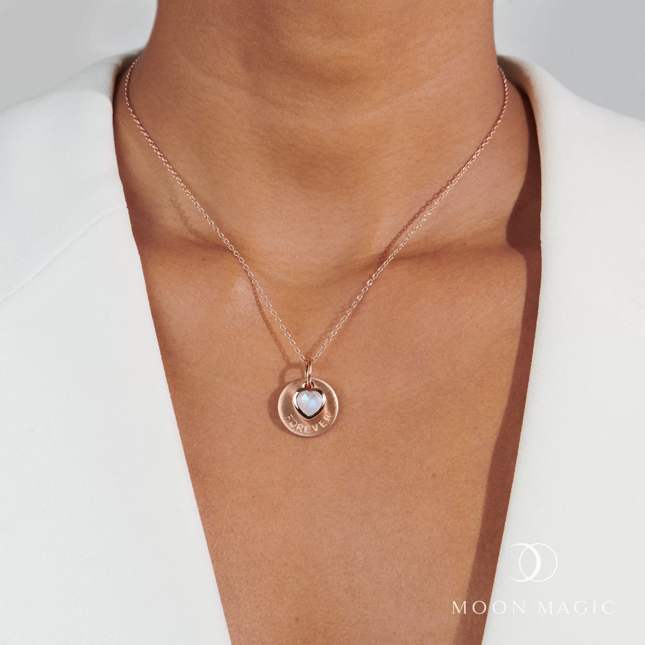 Moonstone Necklace - Heart Ahead Necklace Forever