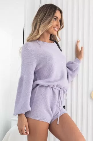 Mossman Knit Playsuit - Lilac