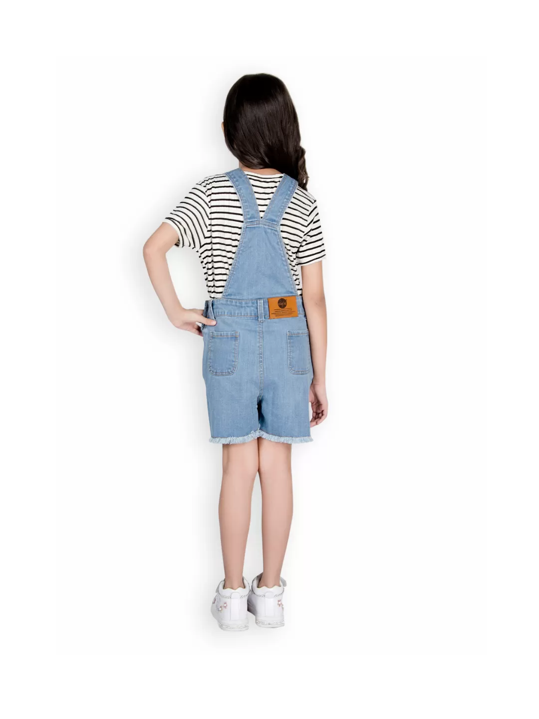 Naughty Dungaree® Girls Summer Blue Denim Playsuit