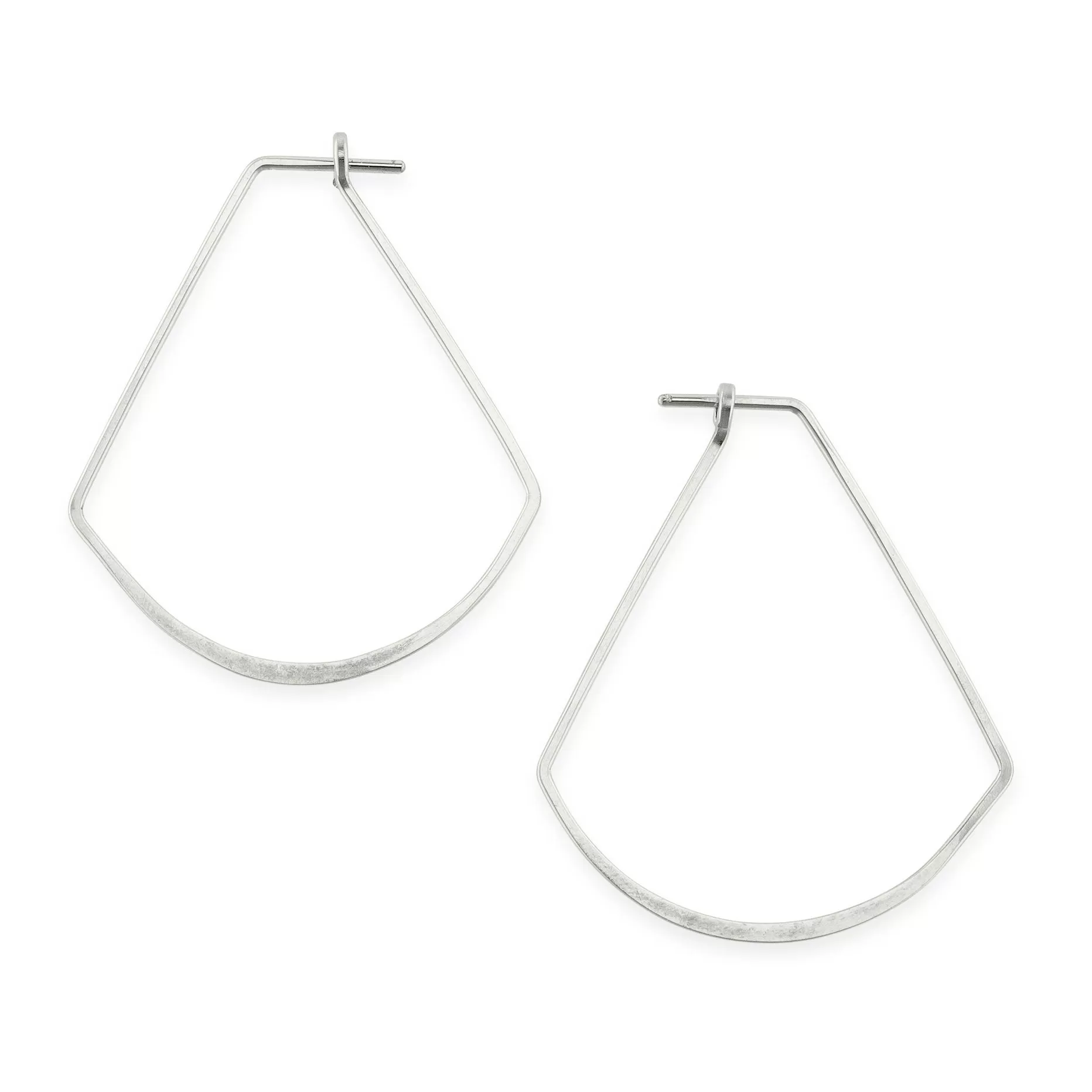 NEW! Minimal Hoop Earrings - Fan, sterling silver or gold by Freshie & Zero