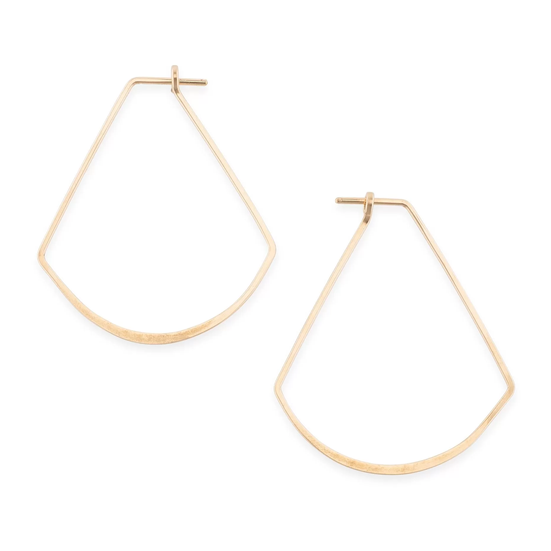 NEW! Minimal Hoop Earrings - Fan, sterling silver or gold by Freshie & Zero