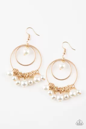 New York Attraction - Gold Paparazzi Earrings