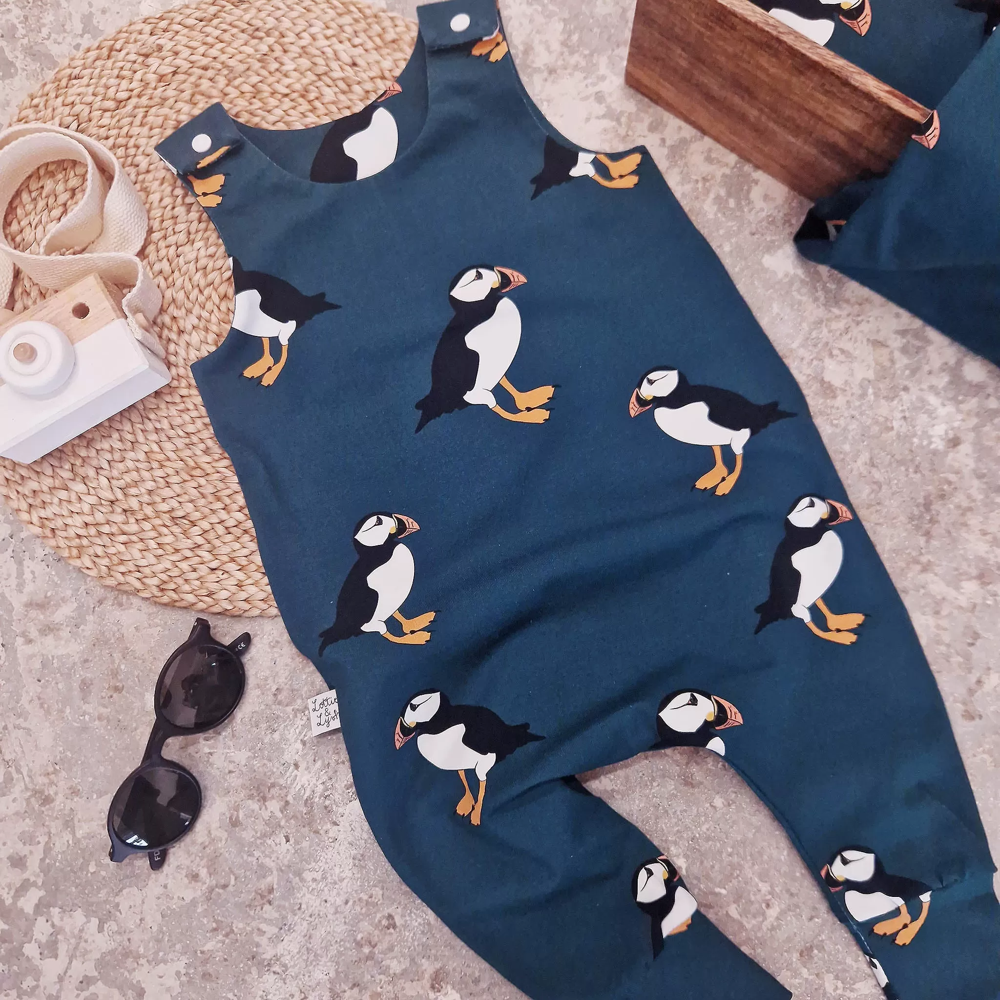 Ocean Puffin Baby & Toddler Dungarees