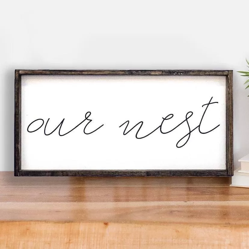 'Our Nest' Wood Frame Sign