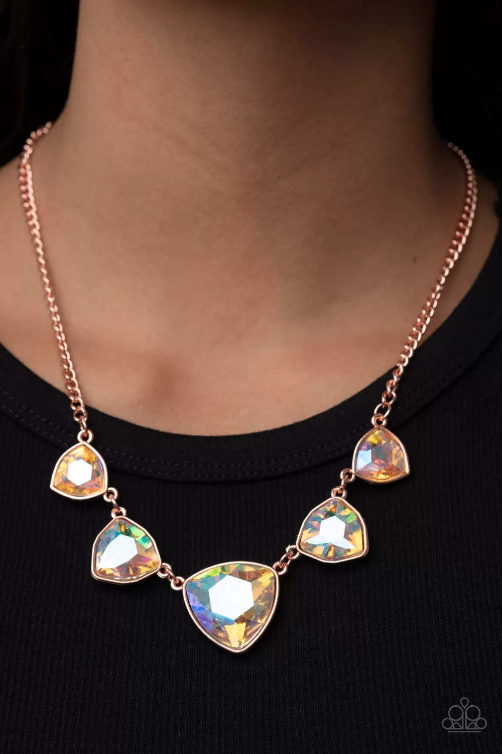 Paparazzi Cosmic Constellations - Copper Iridescent Necklace