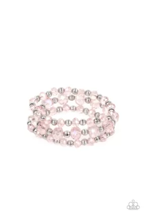 Paparazzi Eiffel Tower Tryst - Pink Coil Bracelet