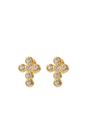 Pave Cross Studs