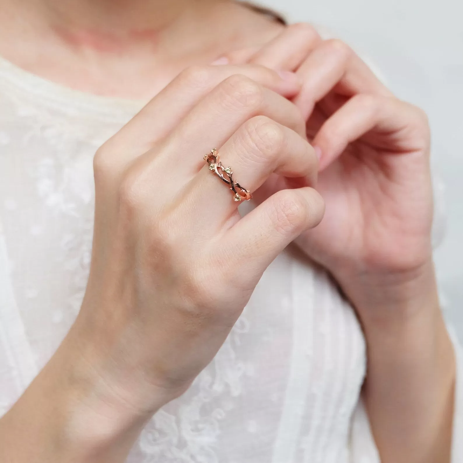 Peridot Branch Ring Helen