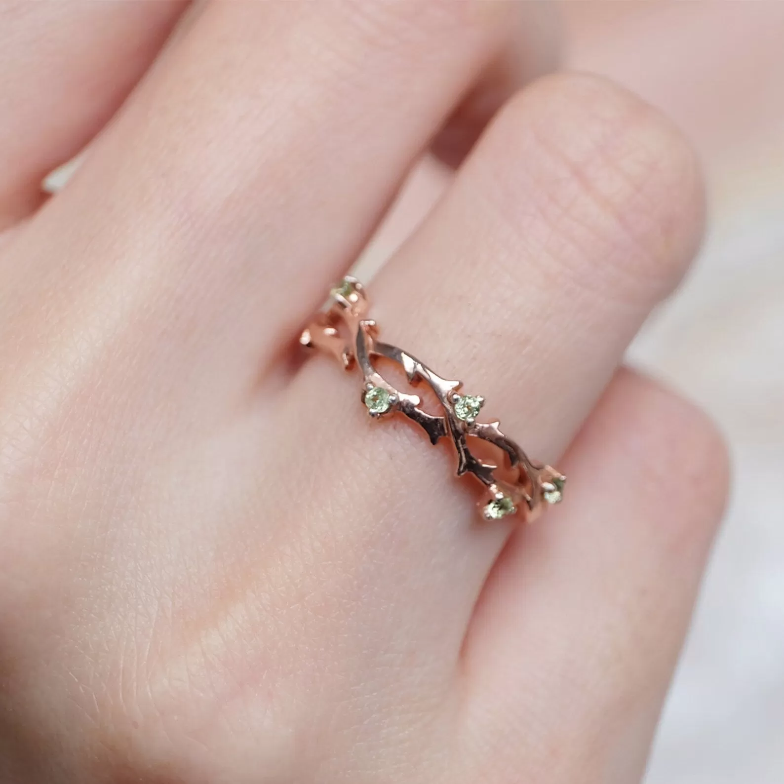 Peridot Branch Ring Helen