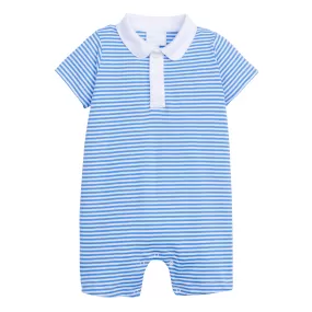 Peter Pan Polo Romper - Regatta Stripe