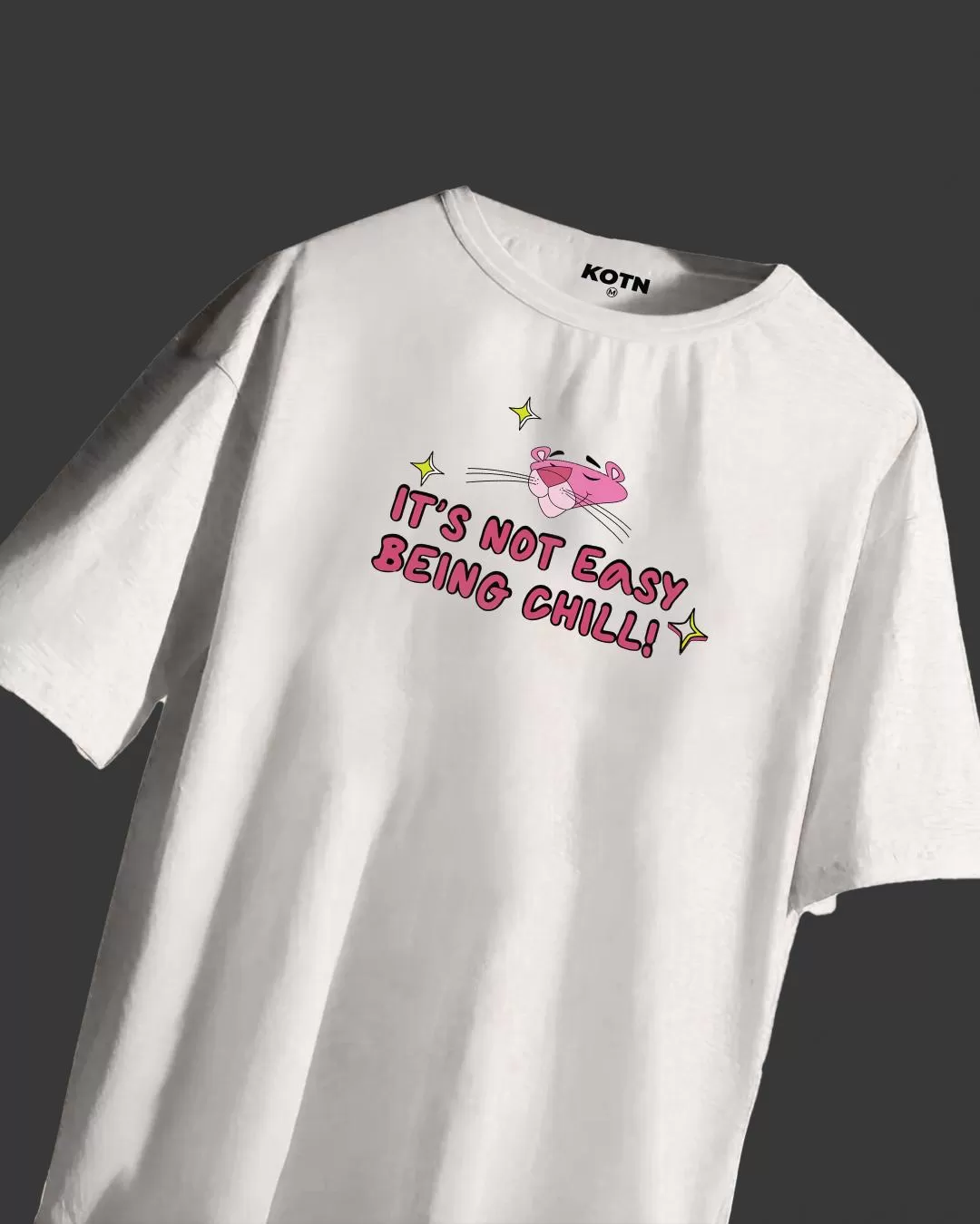 PINK PANTHER: ITS NOT EASY OVERSIZED T-SHIRT