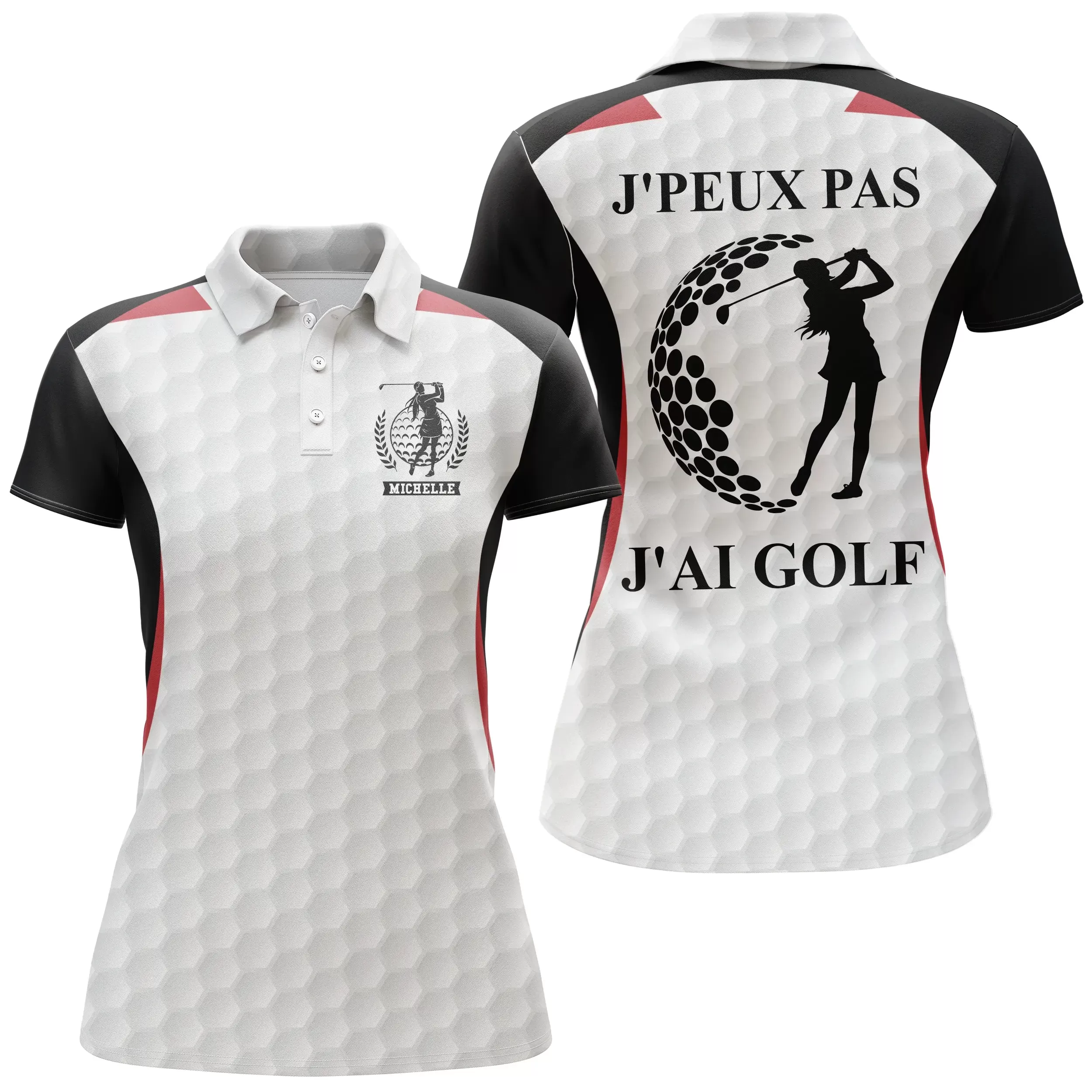 Polo de Golf, Cadeau Personnalisé Golfeur, Golfeuse, Polo à Séchage Rapide Homme Femme, J'peux Pas, J'ai Golf - CTS17052216