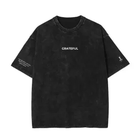 "GRATEFUL" OVERSIZED ACID WASH TEE