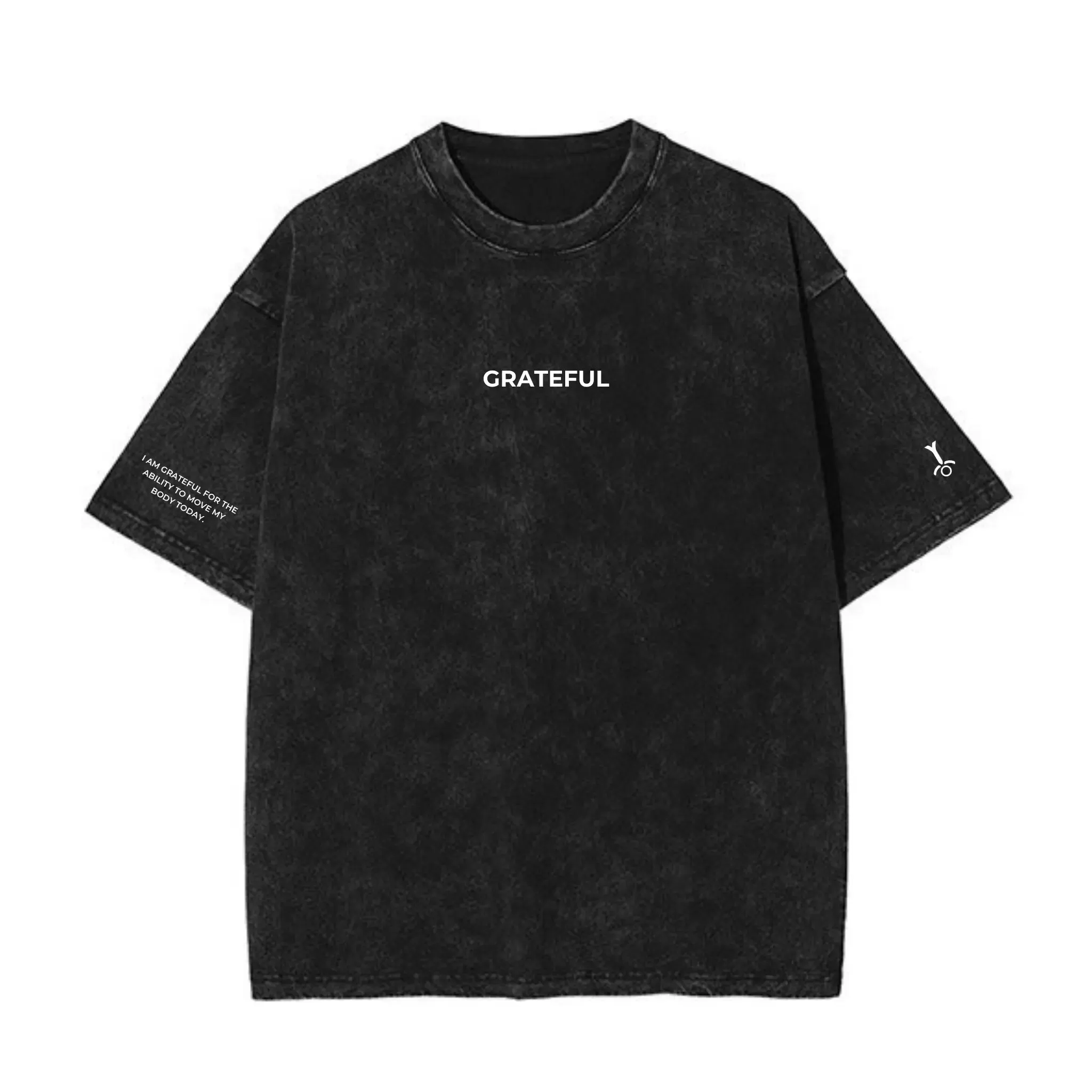 "GRATEFUL" OVERSIZED ACID WASH TEE