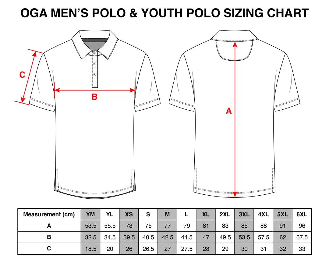 Retro Stripes - OGA Youth Polo - White