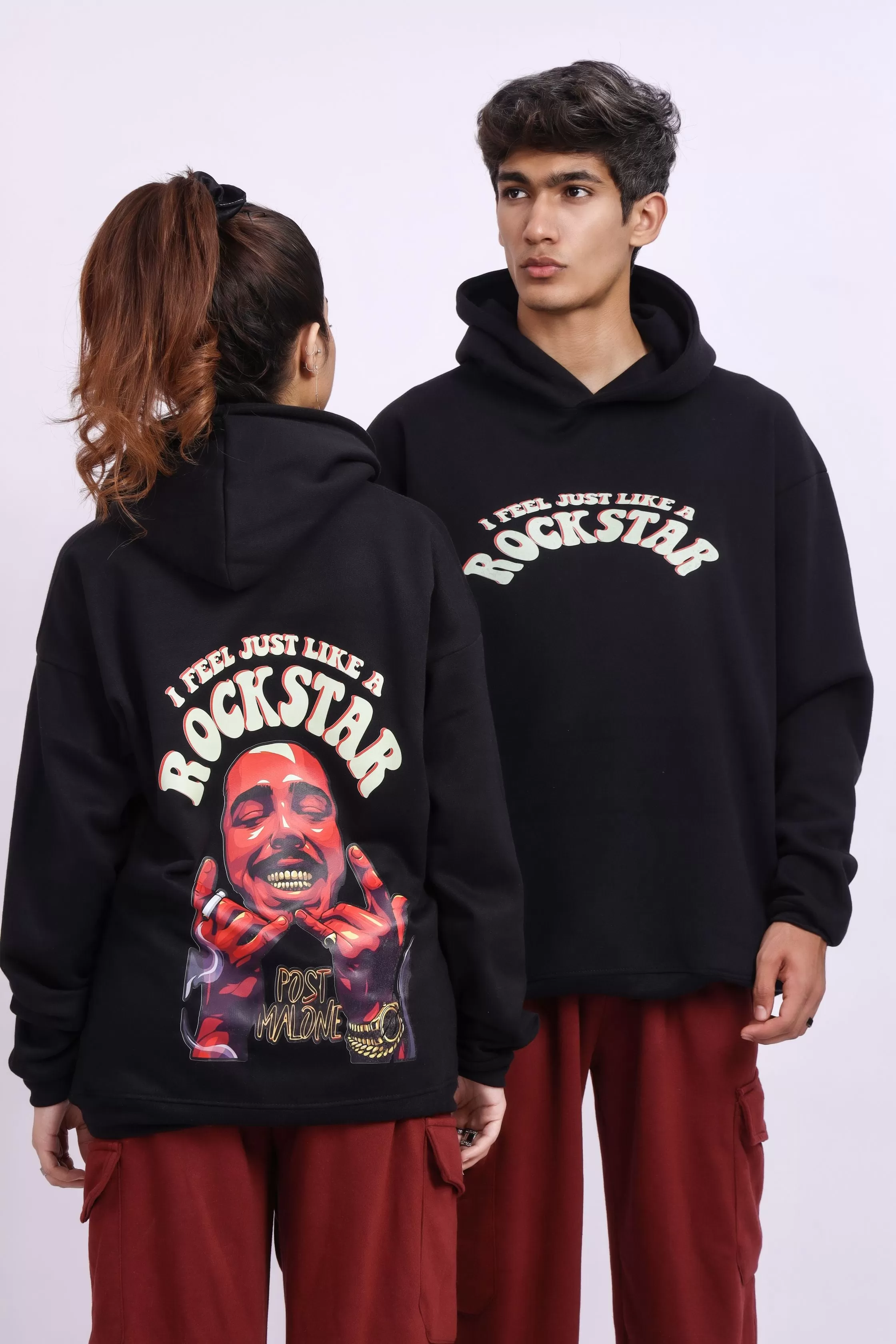 Rockstar Black Oversized Hoodie