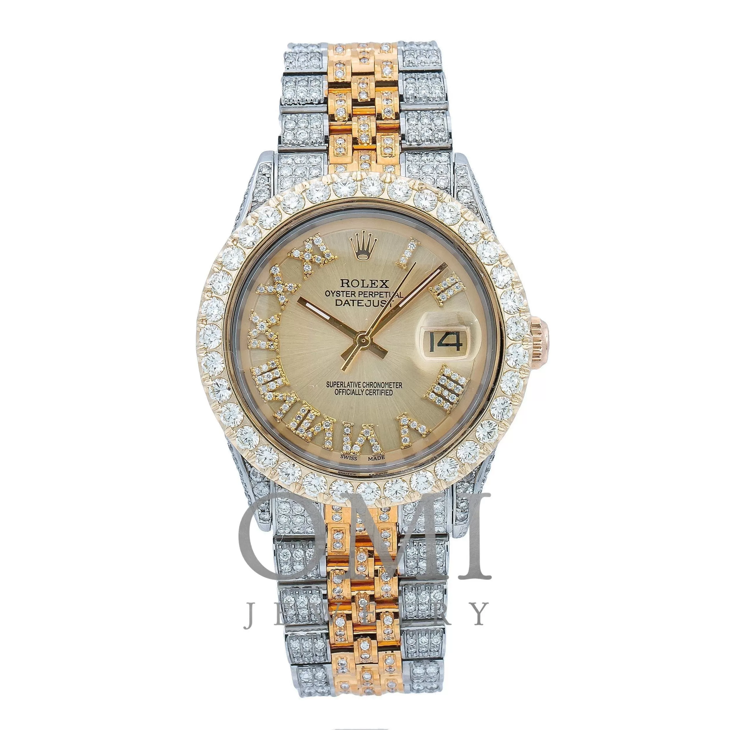 Rolex Datejust 1601 36MM Champagne Diamond Dial With 8.25 CT Diamonds