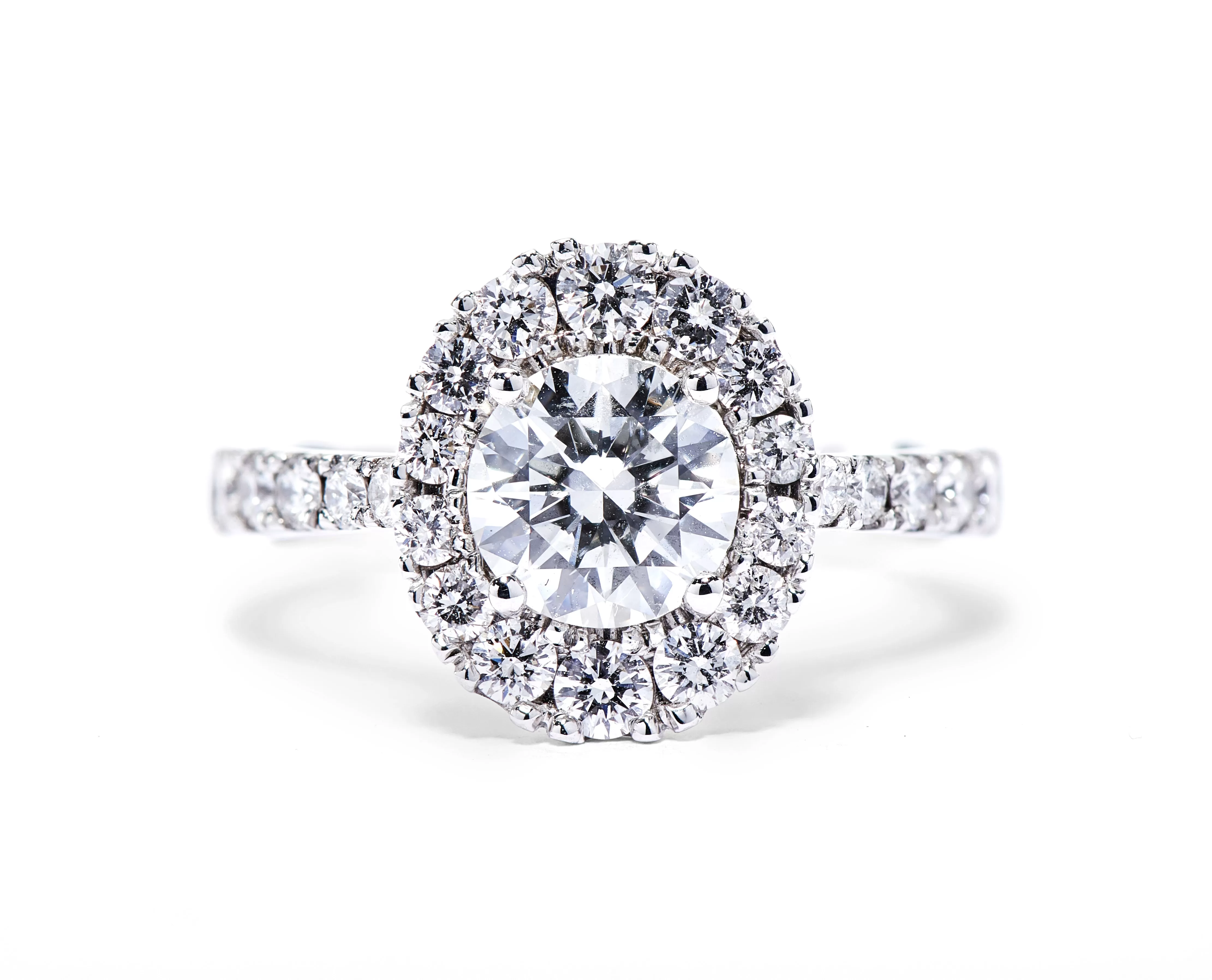 Round brilliant cut diamond ring