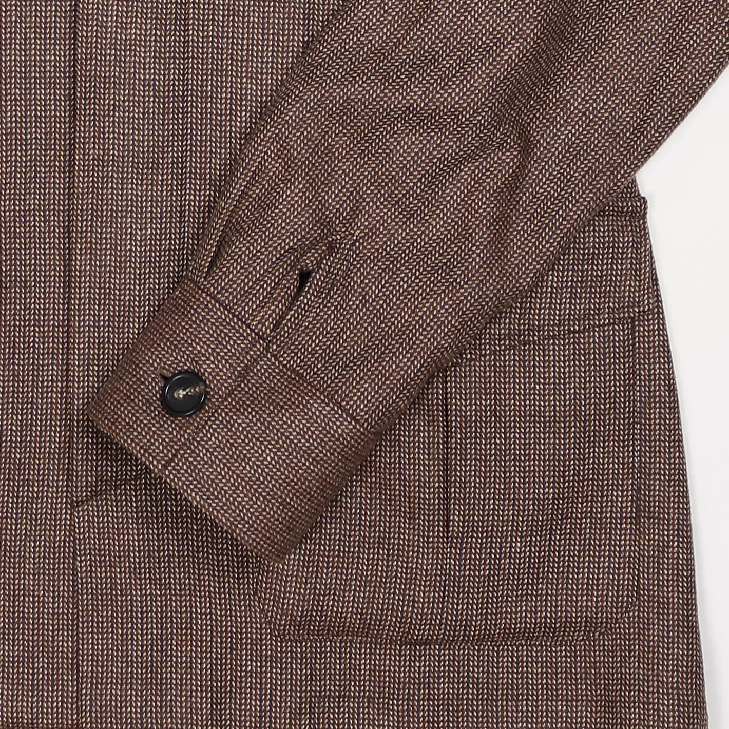 Rust Brown Patterned Cashmere Vicuña Safari Jacket