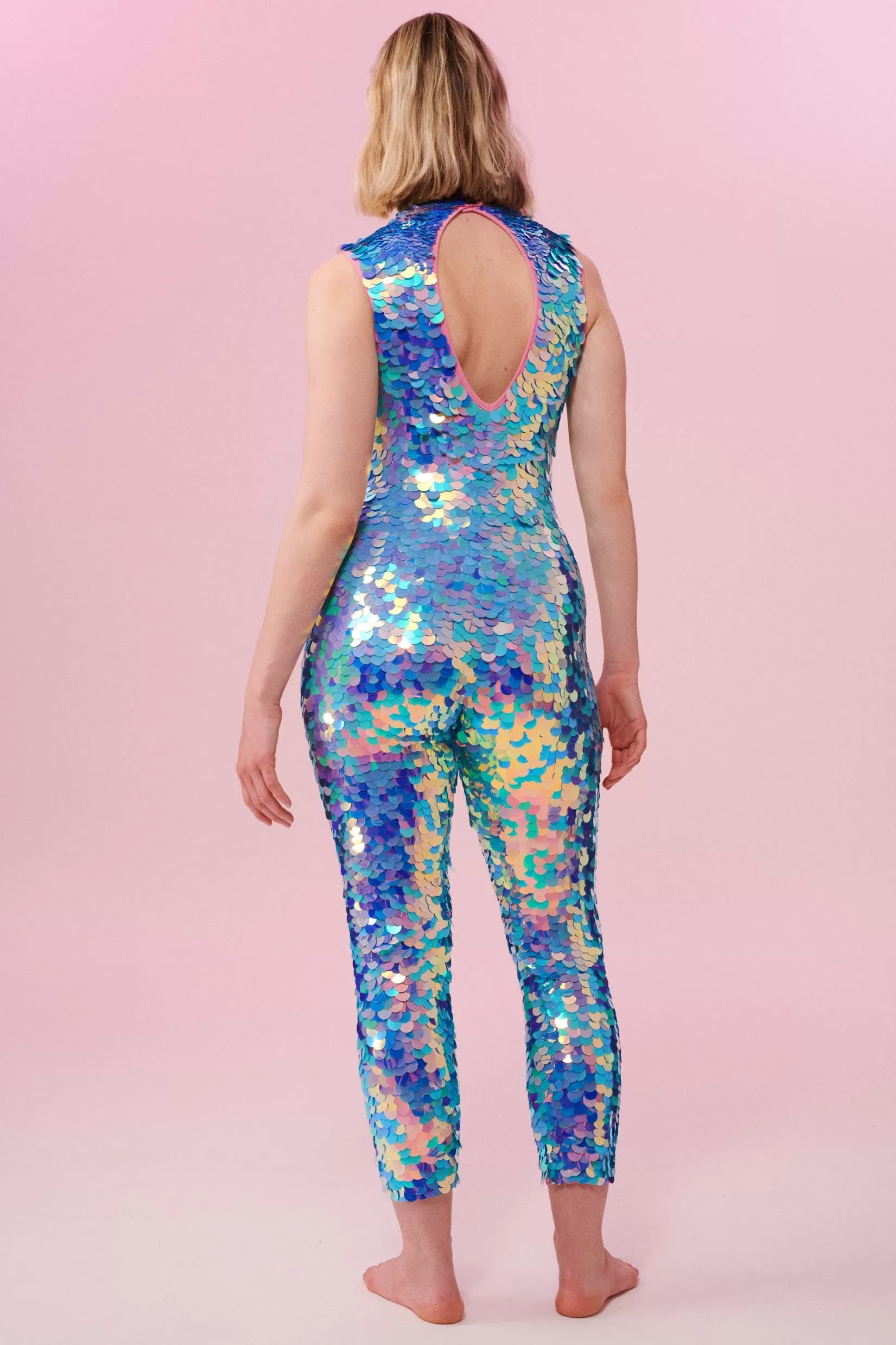 SALE IRIS SEQUIN JUMPSUIT - AMETHYST