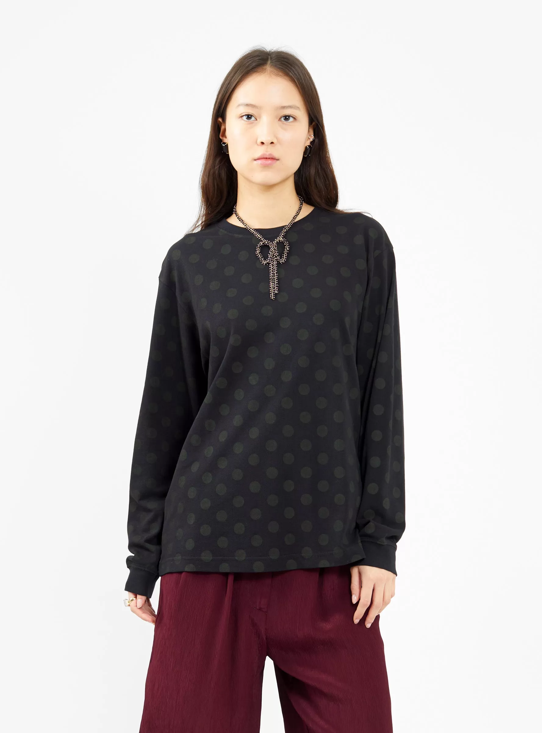 Shokan T-shirt Black Polka Dot