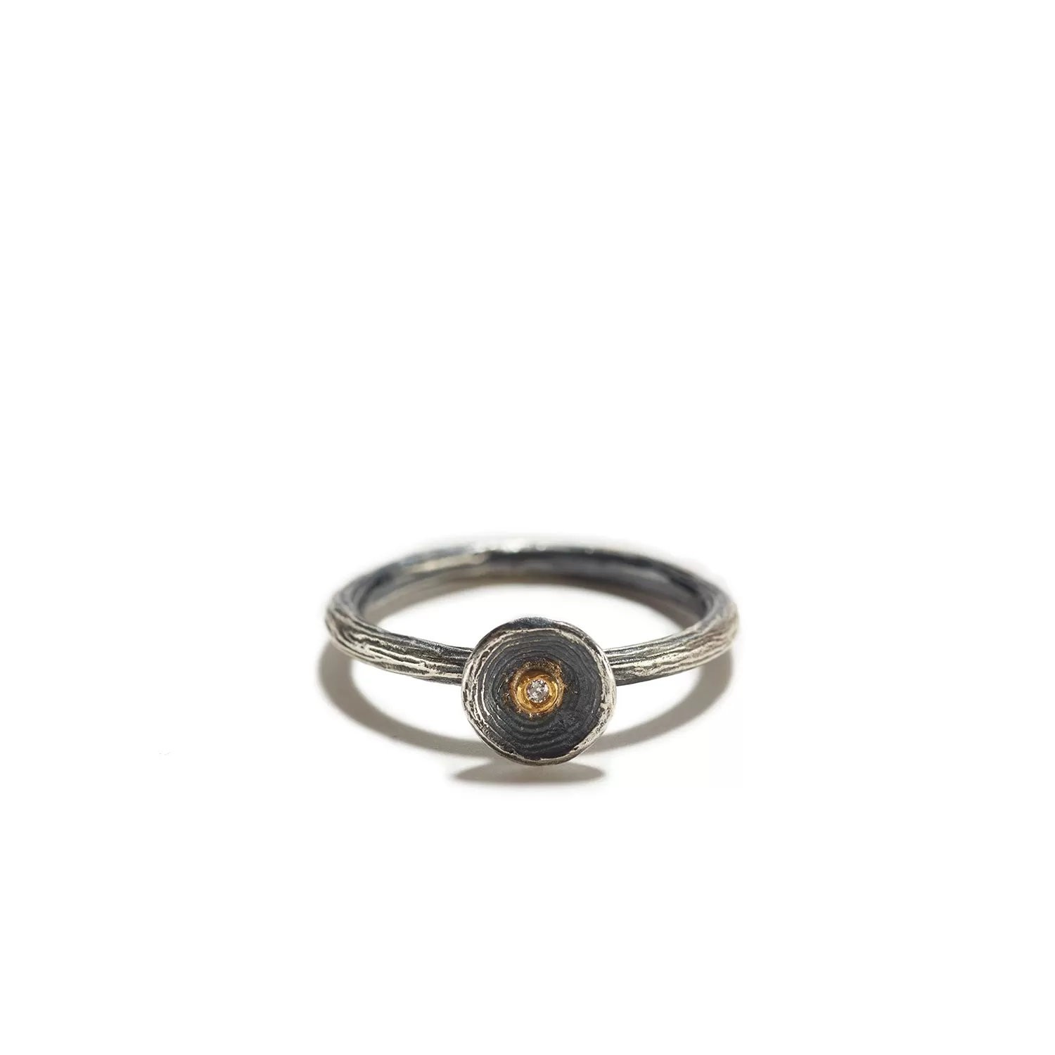 Silver Cup with Gold and Diamond Ring