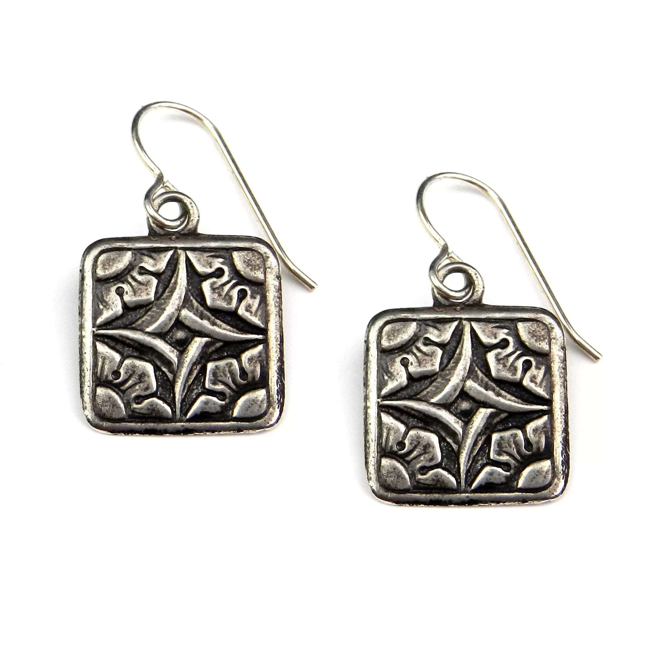 SIRIUS Dog Star Vintage Button Earrings - SILVER