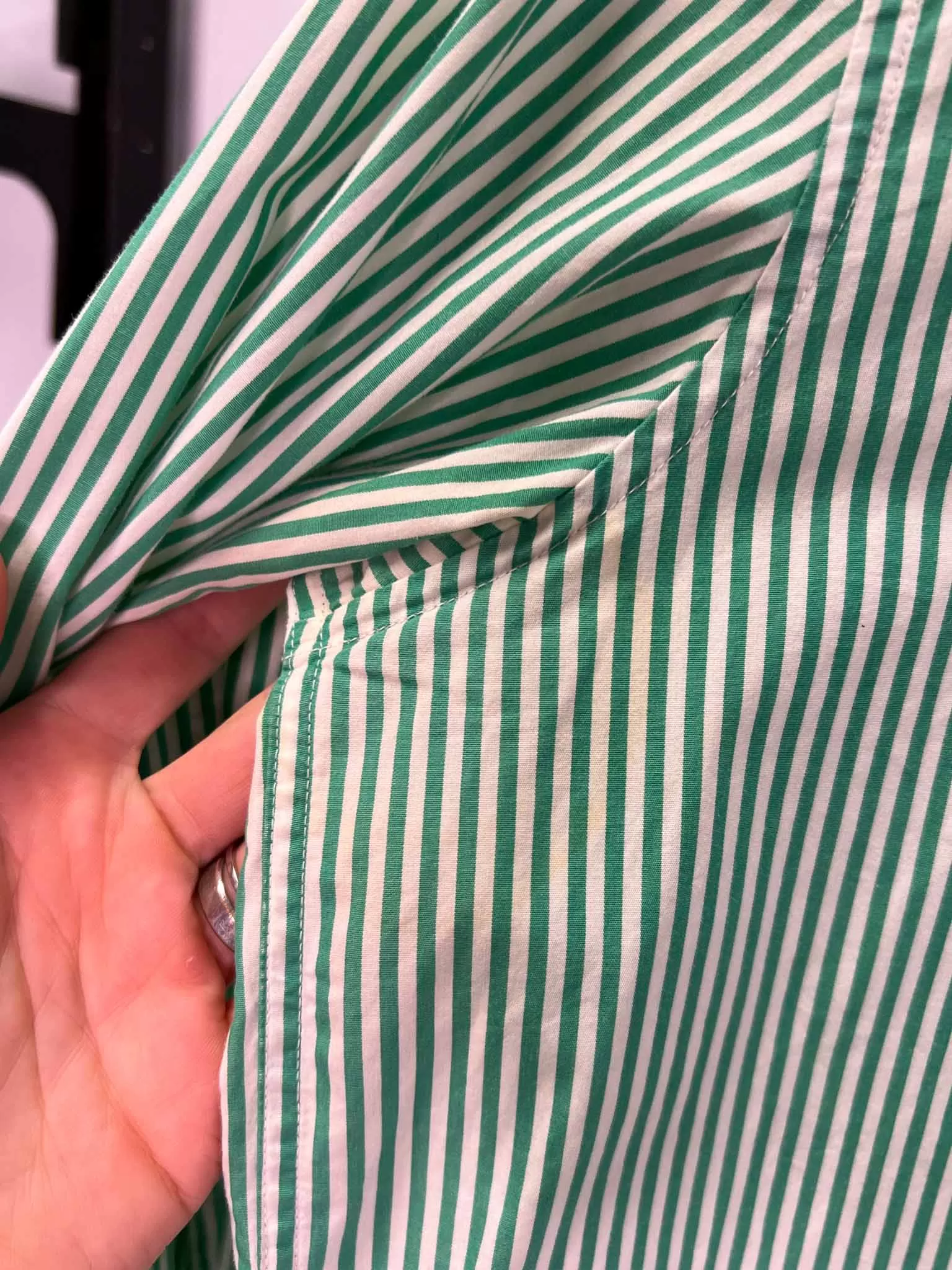 Size 6 - Scanlan Theodore Green and White Stripe Top