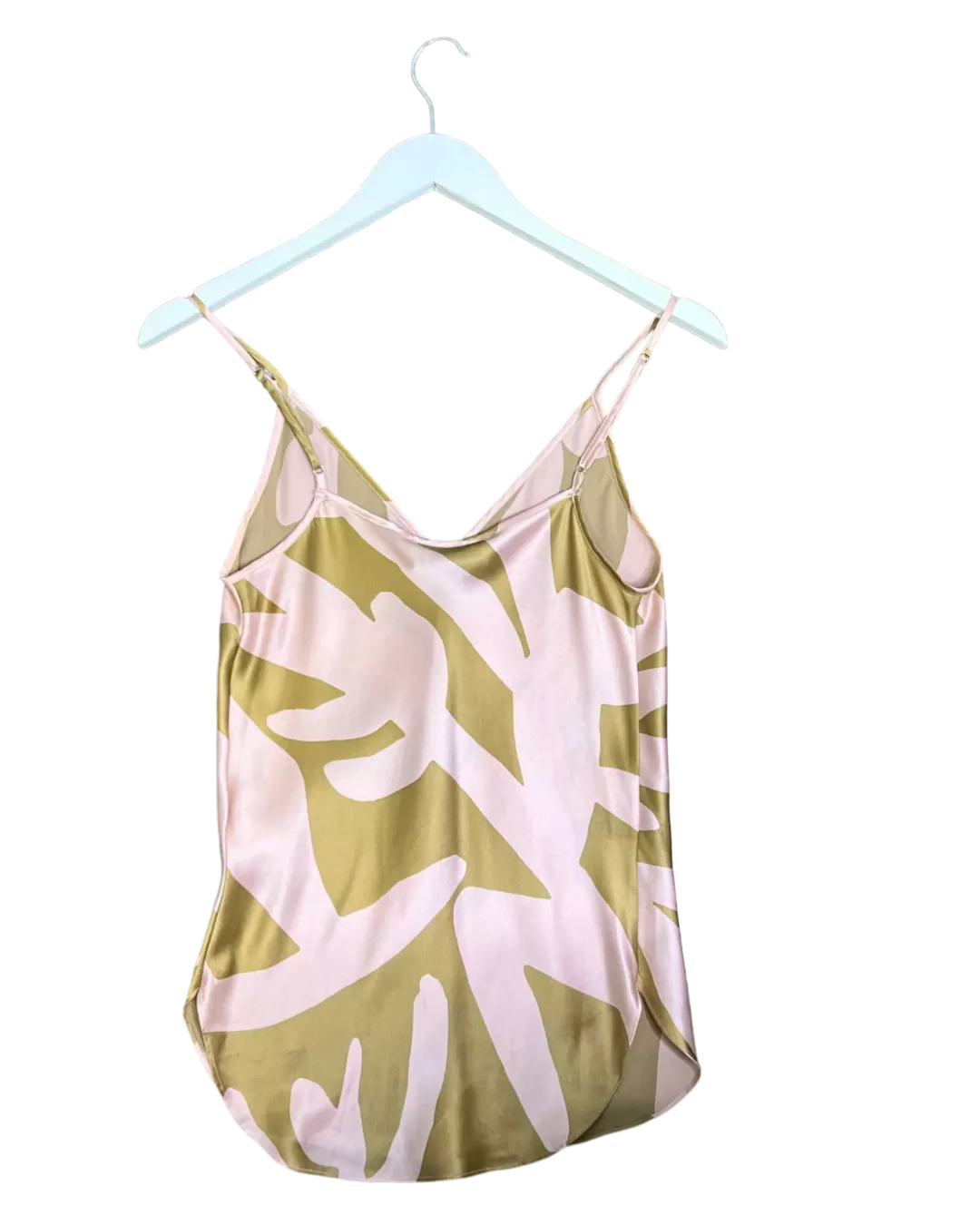 Size XS - Lee Mathews Pink and Brown Silk Cami