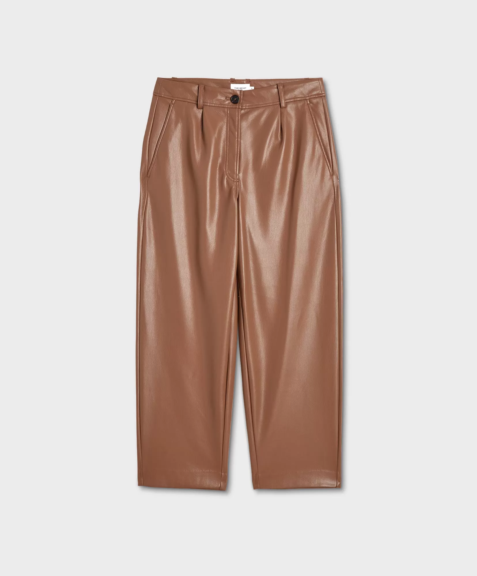 Slouchy Vegan Leather Trouser