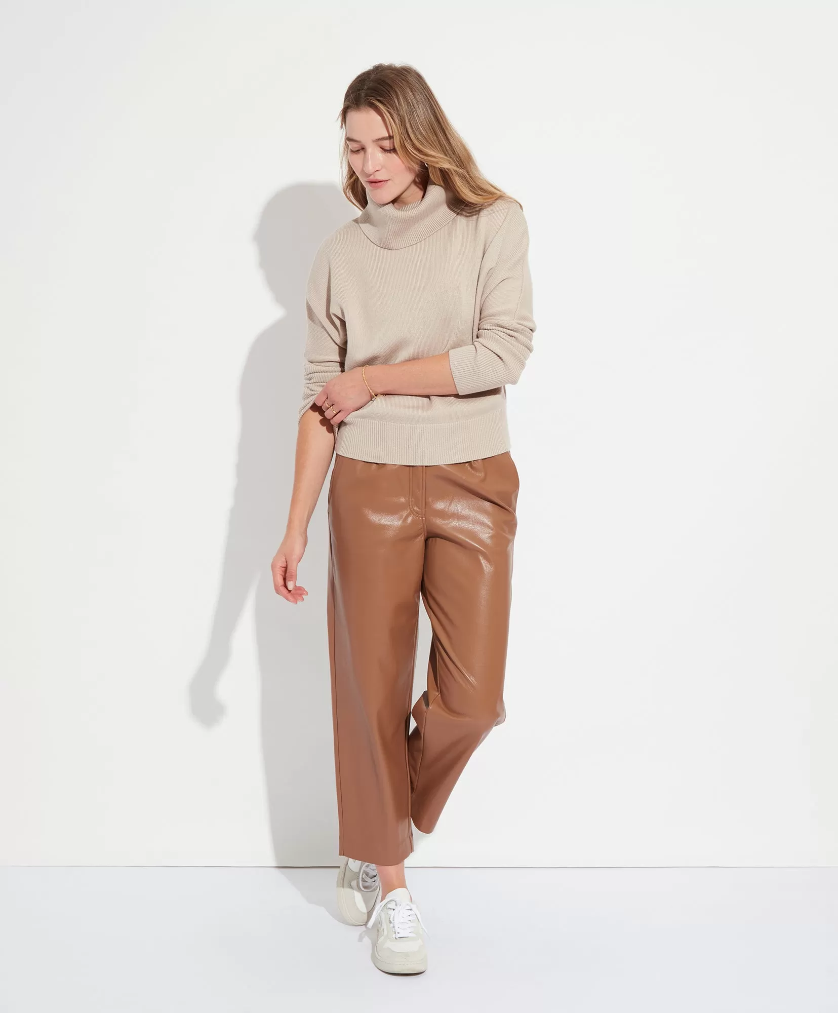 Slouchy Vegan Leather Trouser