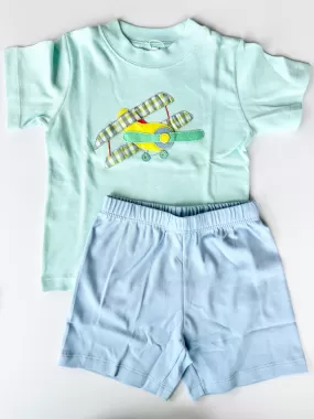 Squiggles - Tee   Short Set - Pastel Plane