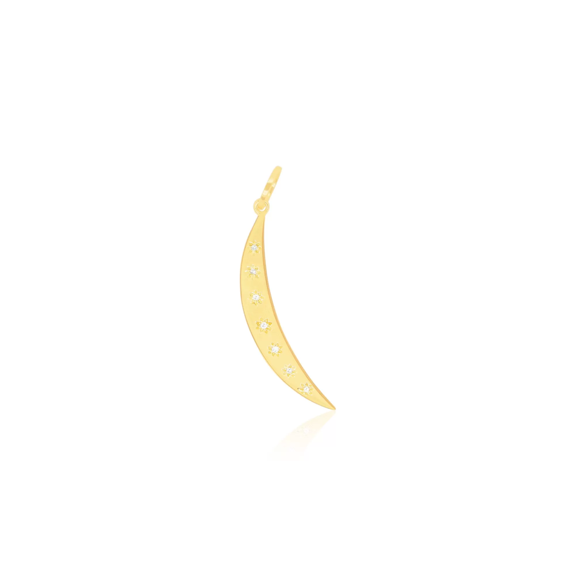 Starburst Crescent Moon Charm