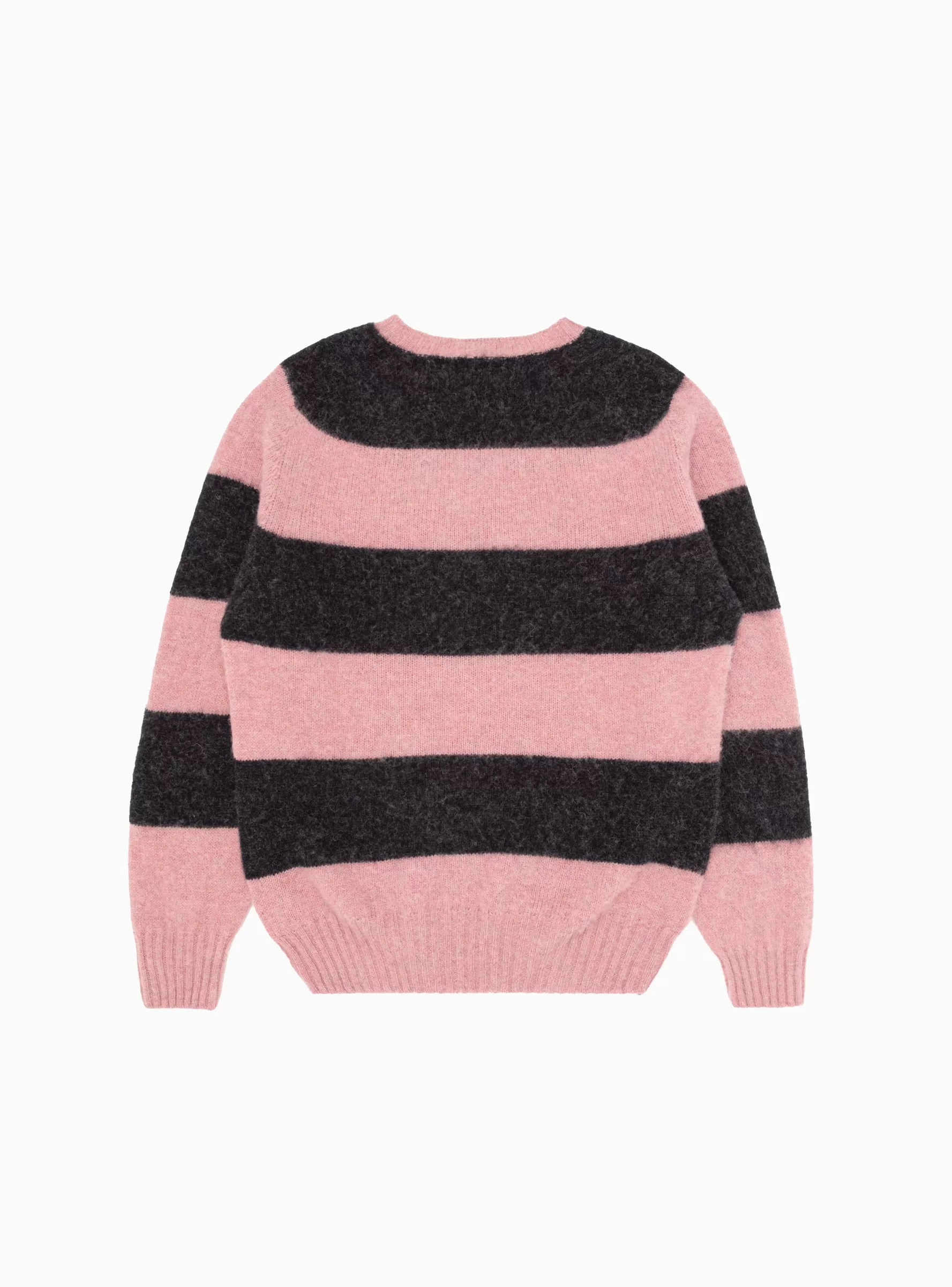 Suedehead Sweater Pink & Charcoal Stripe