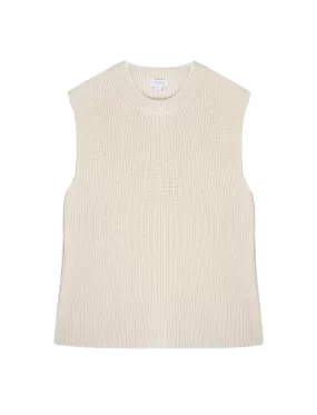 Sunspel Womens Sleeveless Jumper Ecru