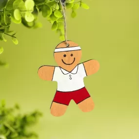 Tennis Player Gingerbread Ornament